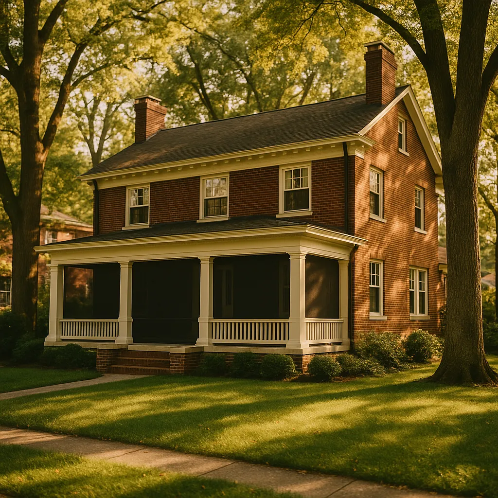 Historic Chevy Chase Northern Kentucky Kentucky brick home with low-profile patio screens